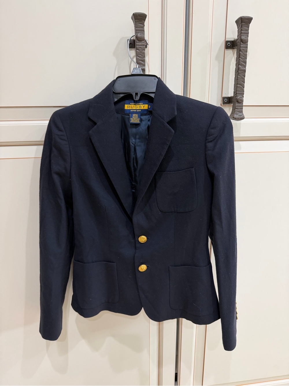 VTG Ralph Lauren Rugby Navy Wool Blazer Gold Buttons (124) - Picture 2 of 6